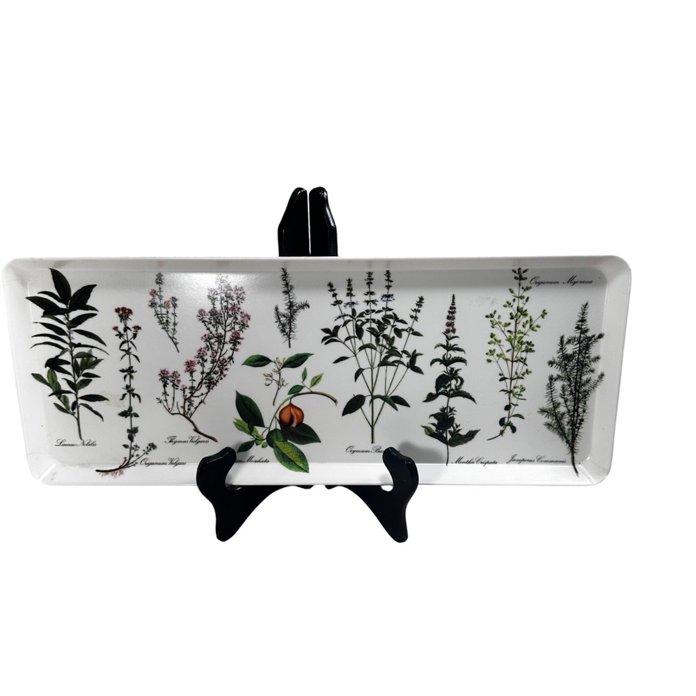 RDI Imports Melamine Herb Botanical Serving Tray Italy Rectangular Kitchen Decor